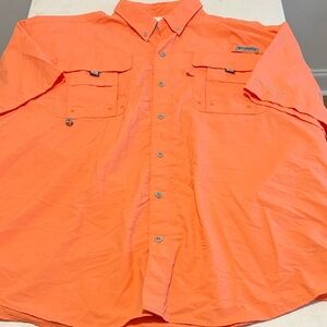 Columbia Vibrant Orange Outdoor Shirt